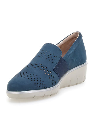 Mocassini Blu Con Platform Prima Riga 21330ANTY
