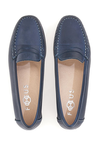 Mocassini Blu Con Bocca di Leone Pittarello Focus 8160