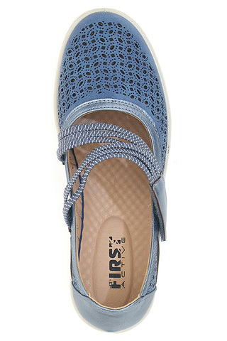 Die ersten Active 5 Perforated Denim Mokassins mit Riss