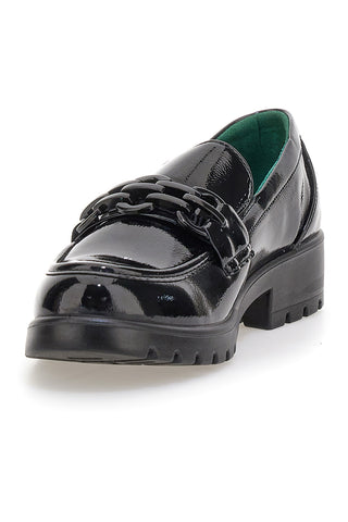 Schwarze Komfortmokassins mit Eco Bio Memory Foam-Innensohle J528676