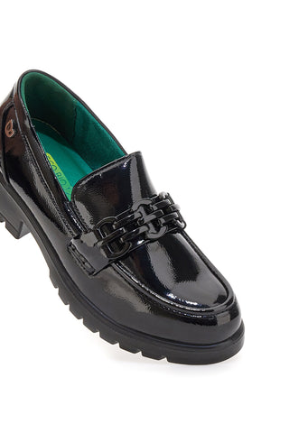 Schwarze Komfortmokassins mit Eco Bio Memory Foam-Innensohle J528676