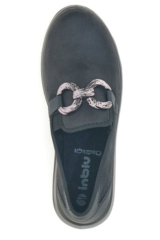 Slip on nere con accessorio decorativo Inblu 67 WG