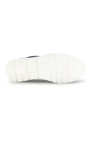 Sneakers blu traforate con arch support in vera pelle Prima riga 182082