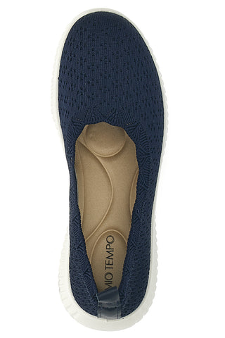 Blaue Mokassins aus perforiertem Stoff My Time MINA3063