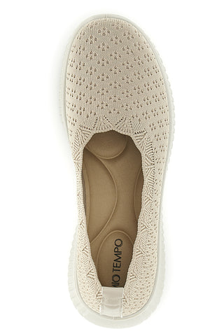 Beige perforierte leichte Ballerinas Mio tempo MINA3063