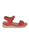 Rote Keilsandaletten mit Riemen My Time Q29919