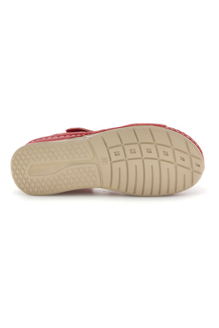 Rote Keilsandaletten mit Riemen My Time Q29919