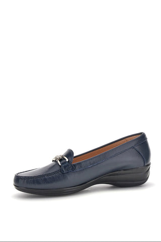 Mocassini blu in vera pelle Pittarello Focus 8135