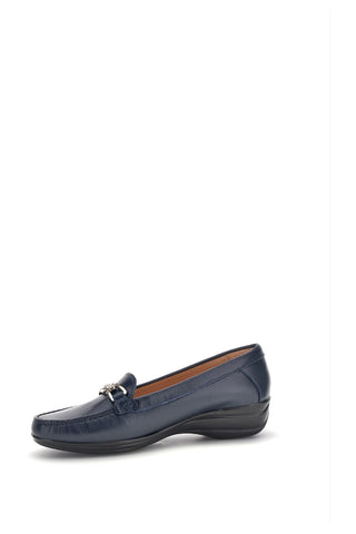 Blaue Echtleder Mokassins Pittarello Focus 8135