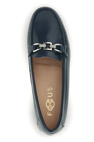 Mocassini blu in vera pelle Pittarello Focus 8135