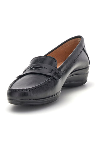 Mocassini neri in vera pelle Pittarello Focus 8160