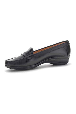 Mocassini neri in vera pelle Pittarello Focus 8160