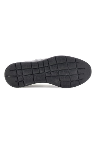 Sneaker Nera con Inserti a Texture Rettile e Chiusura con Elastici Plocadi MIN4192