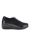 Sneaker Nera con Strass e Inserti in Effetto Vernice Plocadi MIN73
