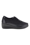 Sneaker Nera con Strass e Inserti Lisci Plocadi MIN73