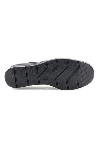 Sneaker Nera con Inserti in Effetto Vernice e Zip Laterale Plocadi MIN60