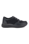 Sneaker Nera con Lacci Elastici e Dettaglio in Strass Plocadi MINA1702