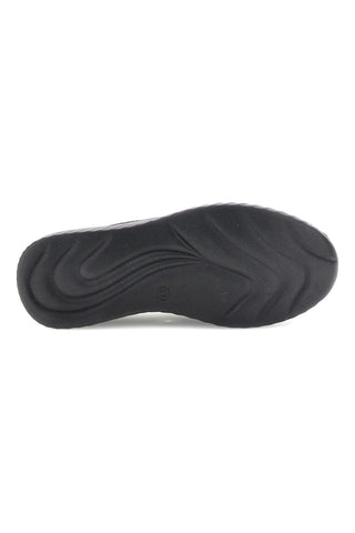 Sneaker Nera con Lacci Elastici e Dettaglio in Strass Plocadi MINA1702
