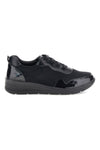 Sneaker Nera con Lacci e Inserti in Effetto Vernice Plocadi MINB302