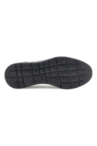 Sneaker Nera con Lacci e Zip Laterale in Effetto Vernice Plocadi MINB283