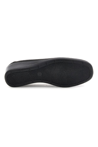 Mocassino Nero con Zeppa e Morsetto Argentato Mio Tempo MINB208