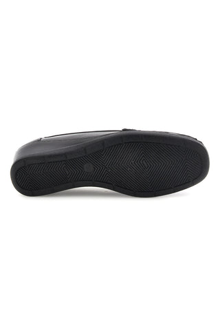 Mocassino Nero con Zeppa e Morsetto Dorato Mio tempo MIN6246