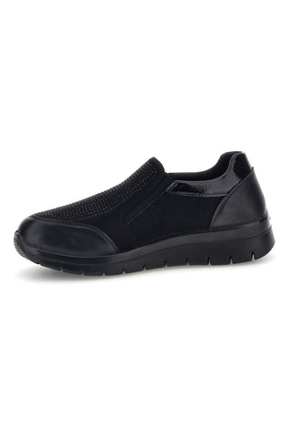 Scarpe nere slip-on con inserto traforato Mio tempo MD25W18B