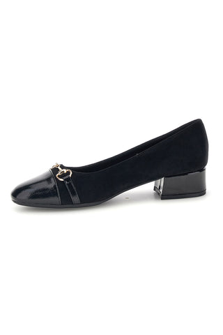 Ballerine nere con tacco basso e morsetto Mio tempo AH88991