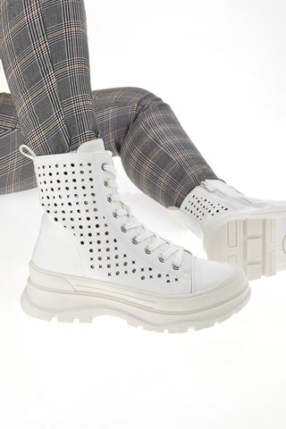 Pushy Wamp 782 Weißer Stiefel