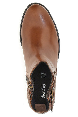 Braune Stiefeletten der First Lady 2001