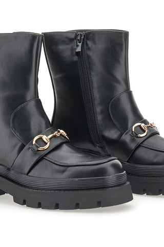 Stivaletti con Morsetto Oro Cafè Cost 451 Neri