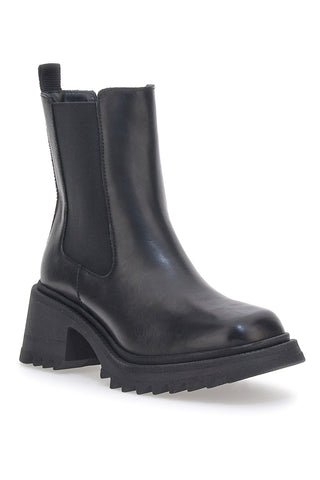 Beatles Stiefeletten Pittarello 169 Schwarzes Echtleder