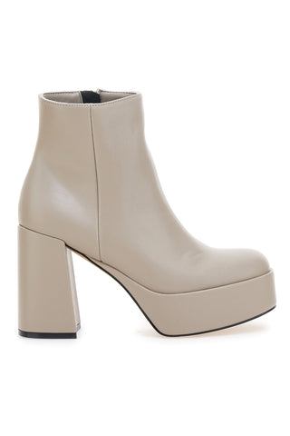 Le Havre Paris 1801 Taupefarbene Stiefeletten mit Absatz