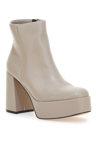 Le Havre Paris 1801 Taupefarbene Stiefeletten mit Absatz