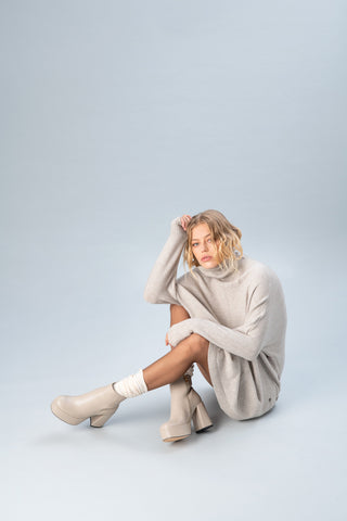 Stivaletti con Tacco Le Havre Paris 1801 Taupe