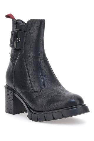 Schwarze Stiefeletten mit Absatz 2301