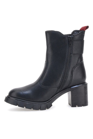 Schwarze Stiefeletten mit Absatz 2301