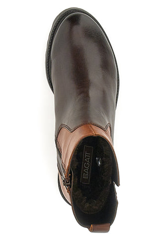 Zweifarbige Stiefeletten aus echtem Leder Bugatti 1152