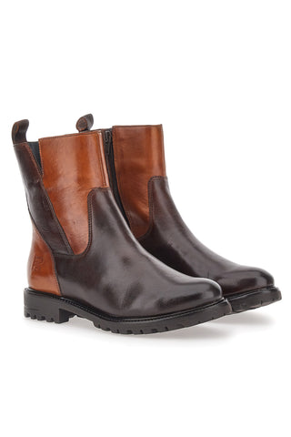 Zweifarbige Stiefeletten aus echtem Leder Bugatti 1152