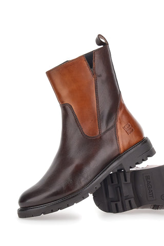 Zweifarbige Stiefeletten aus echtem Leder Bugatti 1152