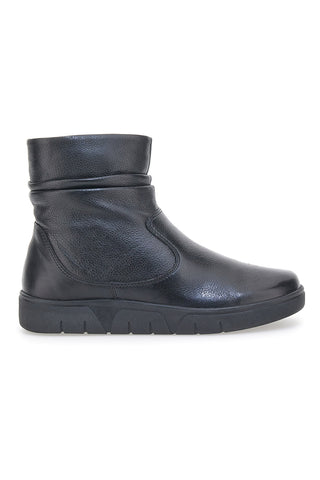 Plocadi 17801 Stiefeletten aus schwarzem Echtleder