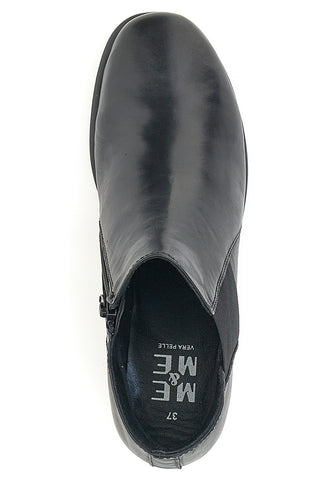 Me & Me 11690 Stiefeletten aus schwarzem Echtleder