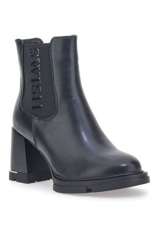 Stivaletti Neri con Tacco Swish 3