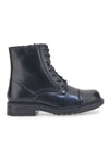 Pittarello 1513301 Schwarze Kampfstiefel aus echtem Leder