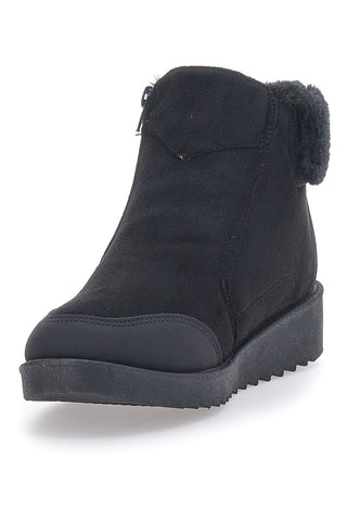 Schwarze Pelzstiefeletten von Plocadi 1943