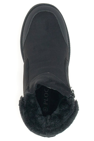 Schwarze Pelzstiefeletten von Plocadi 1943