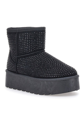 Stivaletti con Strass Neri Pittarello Glam 1302