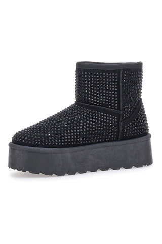 Stivaletti con Strass Neri Pittarello Glam 1302