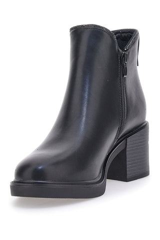 Schwarze Stiefeletten mit Absatz Energy 187