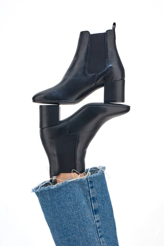 Chelsea-Stiefel mit Absatz Pittarello Glam 44225 Schwarzes Echtleder